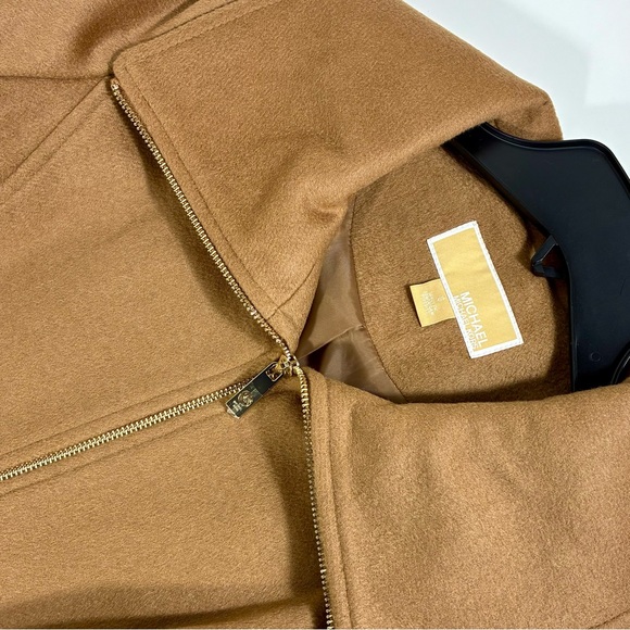 Michael Kors Full Zip Wool Blend Long Coat S XL Dark Camel NWT - Picture 15 of 17